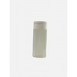 50ml OVAL clear bottle PP with snap on oval white flip top cap