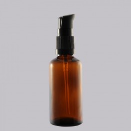 Amber Glass bottle 50 ml with black dispenser