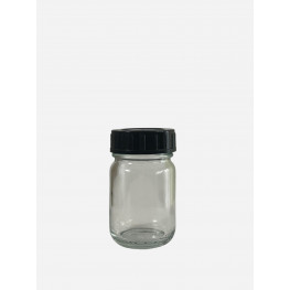 Wide mouth jar, black cap 50ml