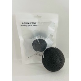Konjac sponge with charcoal (hemisphere)