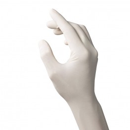White nitrile gloves, L