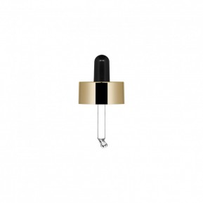 Dropper Girotondo, black bulb gold glossy collar, for bottle Heavy 30ml