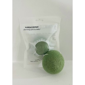 Konjac sponge with green tea (hemisphere)