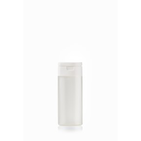 Ξενοδοχειακό μπουκάλι 50mL, διάφανο με λευκό καπάκι