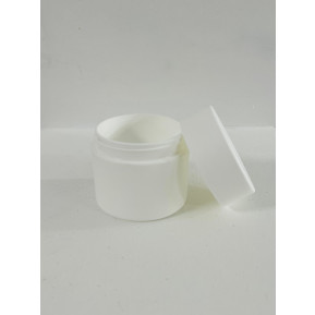 Βάζο διπλότοιχο 50ml, λευκό πλαστικό 